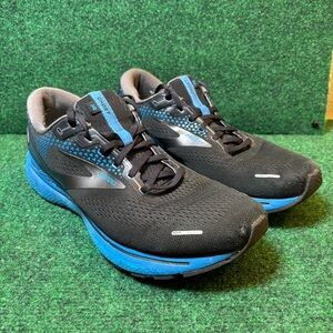 Brooks Ghost 14 Mens Size 12 Black Blue Athletic Running Shoes Sneakers